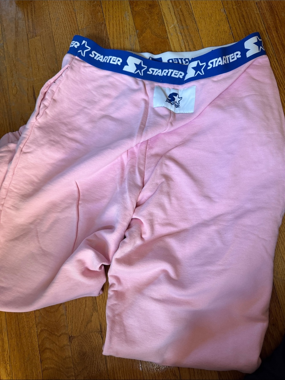 Zara Pink Track Pants with Blue Waistband